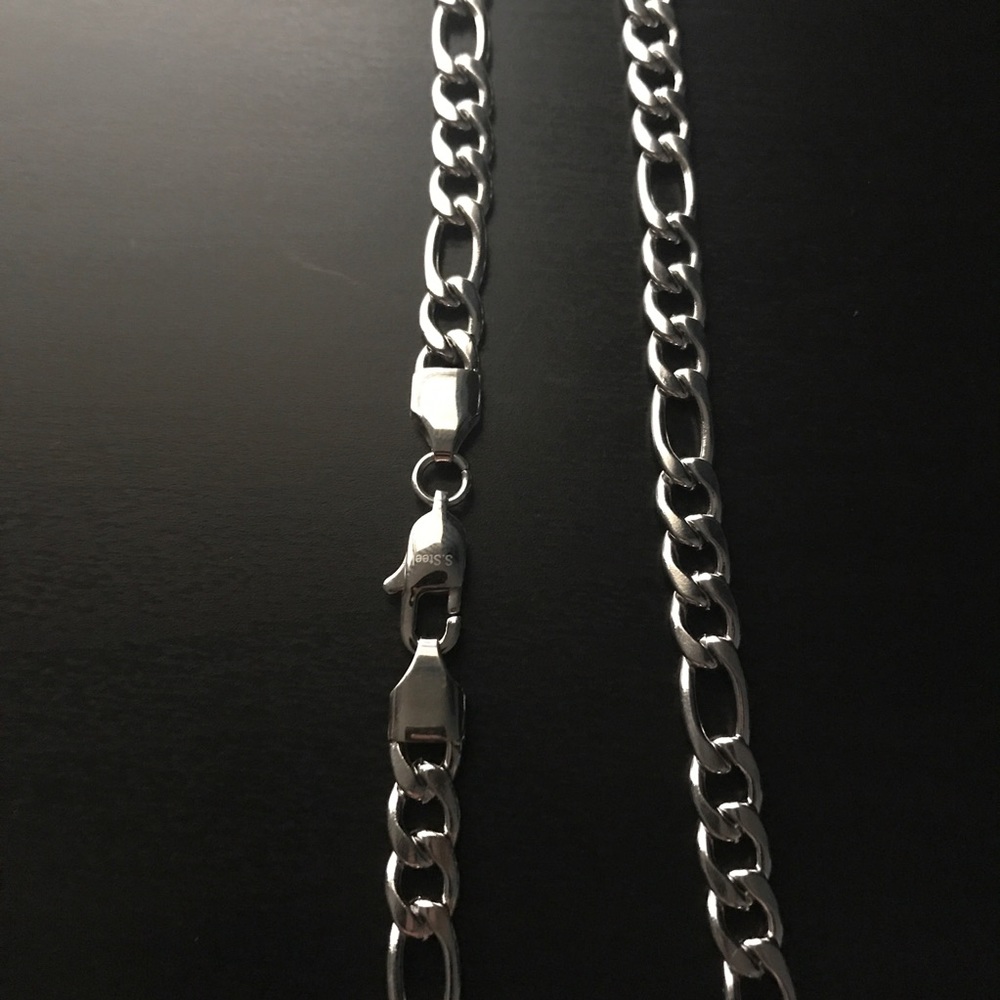 Silver Figaro Chain 18 Inch - Picture 4 of 8